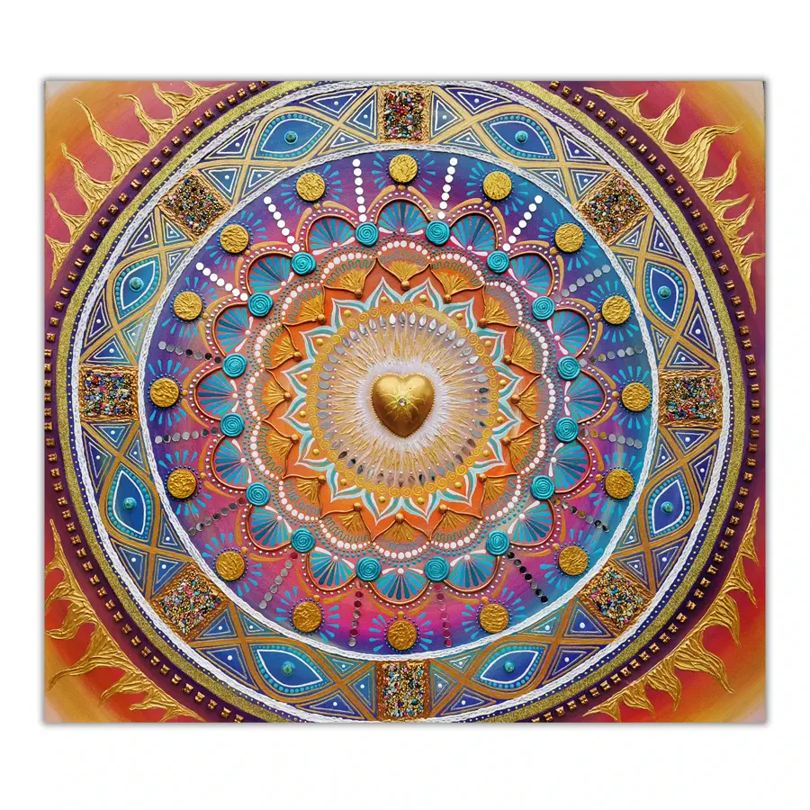 Sacred Heart Bloom Mandala by Sanja Rehar