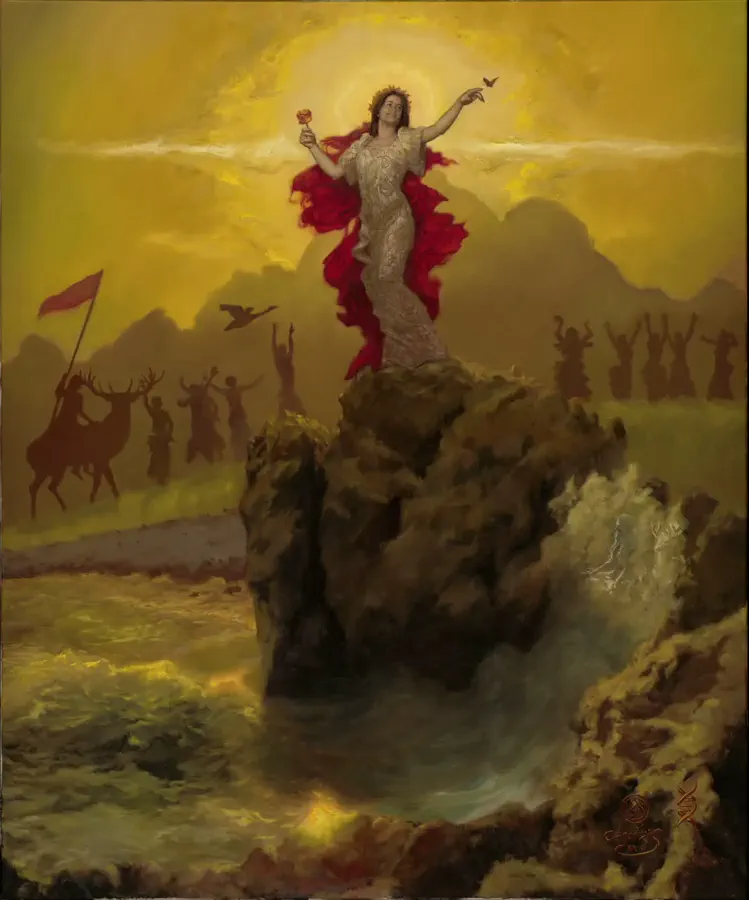 Collector-grade bespoke symbolic painting in the Embrace Your Legacy gallery