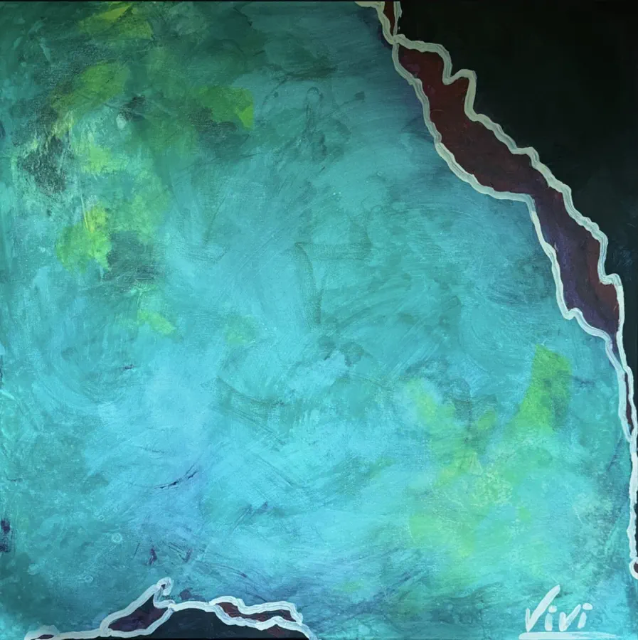 Abstract commissioned symbolic painting by Ziva Kovacevic for Embrace Your Legacy