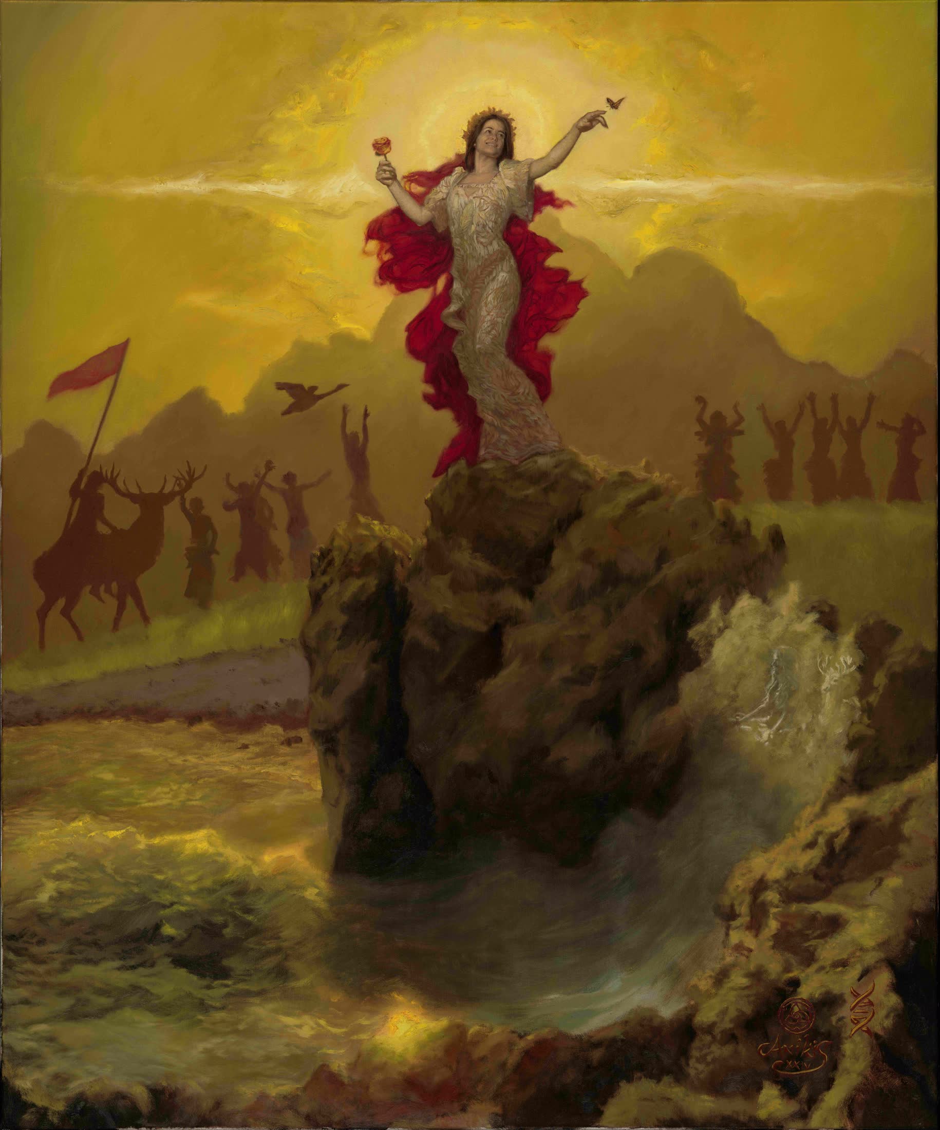 Large vertical personalized painting